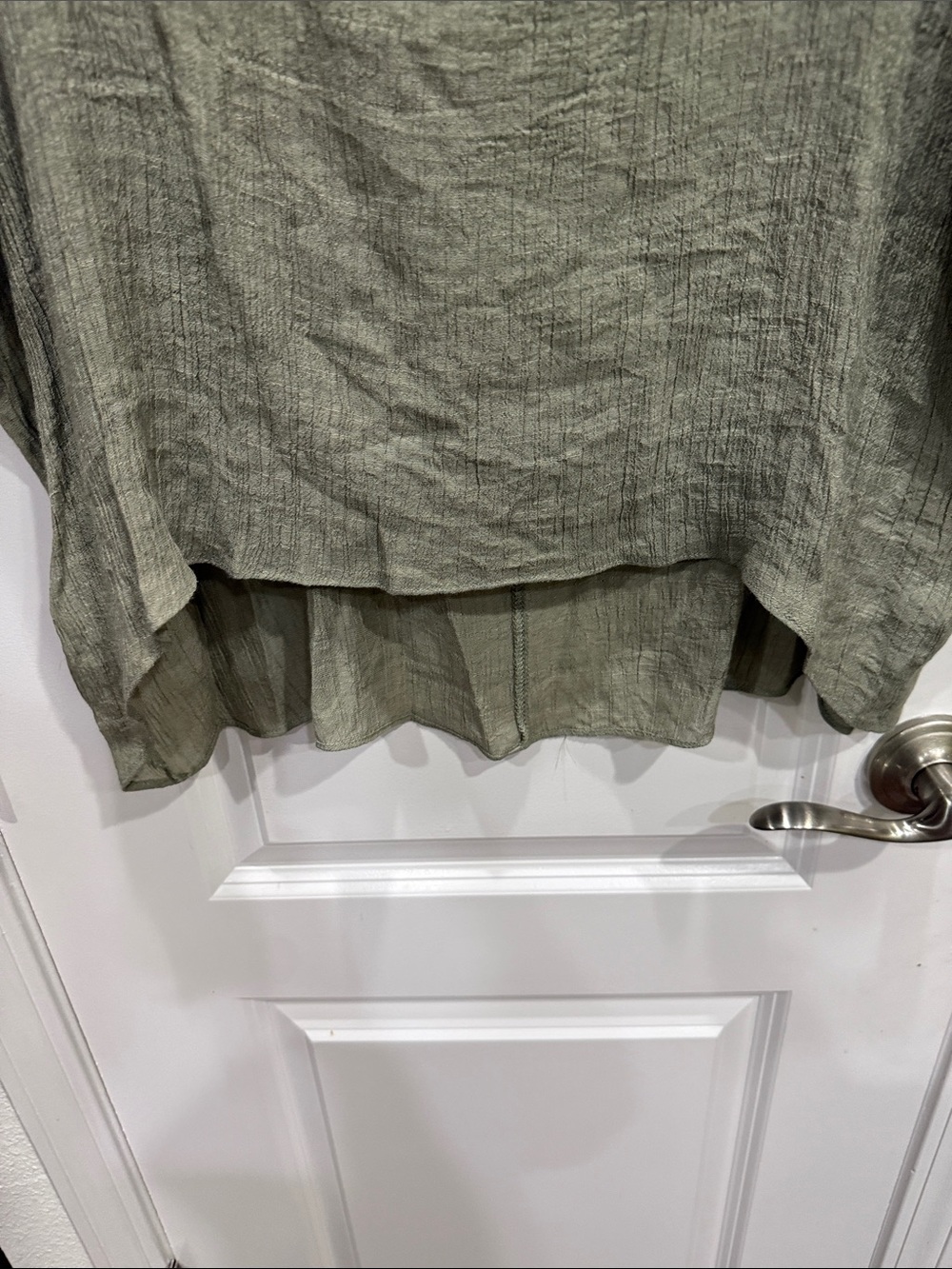 Umgee Sage Green Oversized Scoop Neck gauze Blouse - Picture 4 of 6